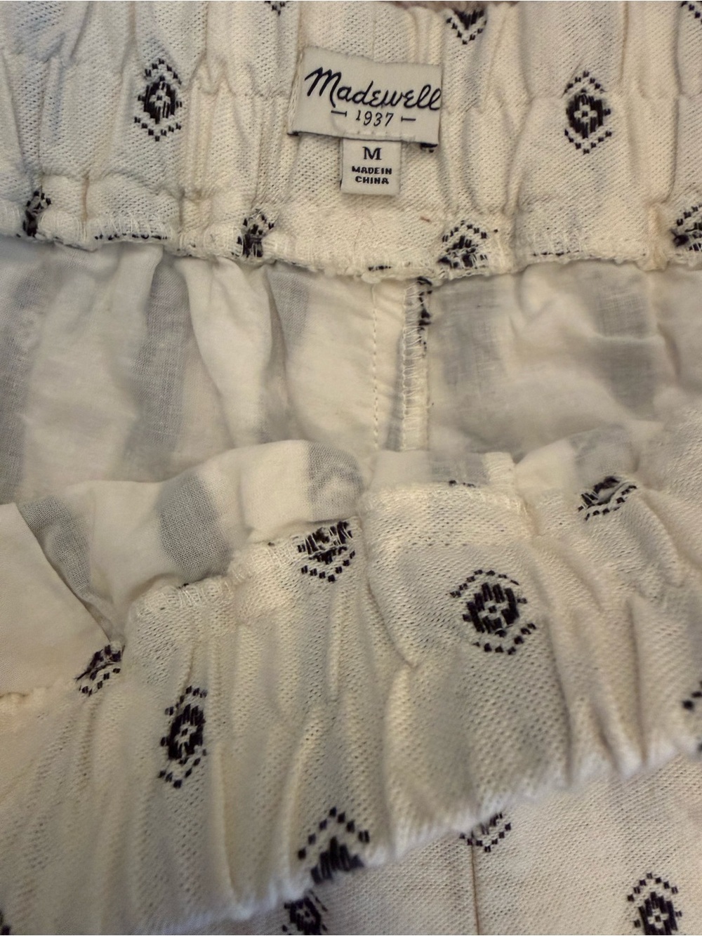 Madewell 100% Cotton Elastic Waist Pull On Boxer Shorts - Picture 4 of 5